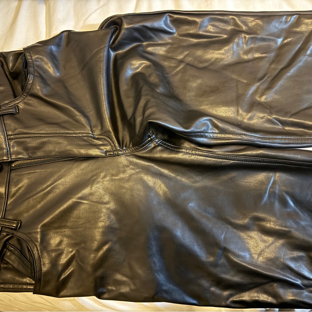 Abercrombie & Fitch Black Leather Pants Size 27S